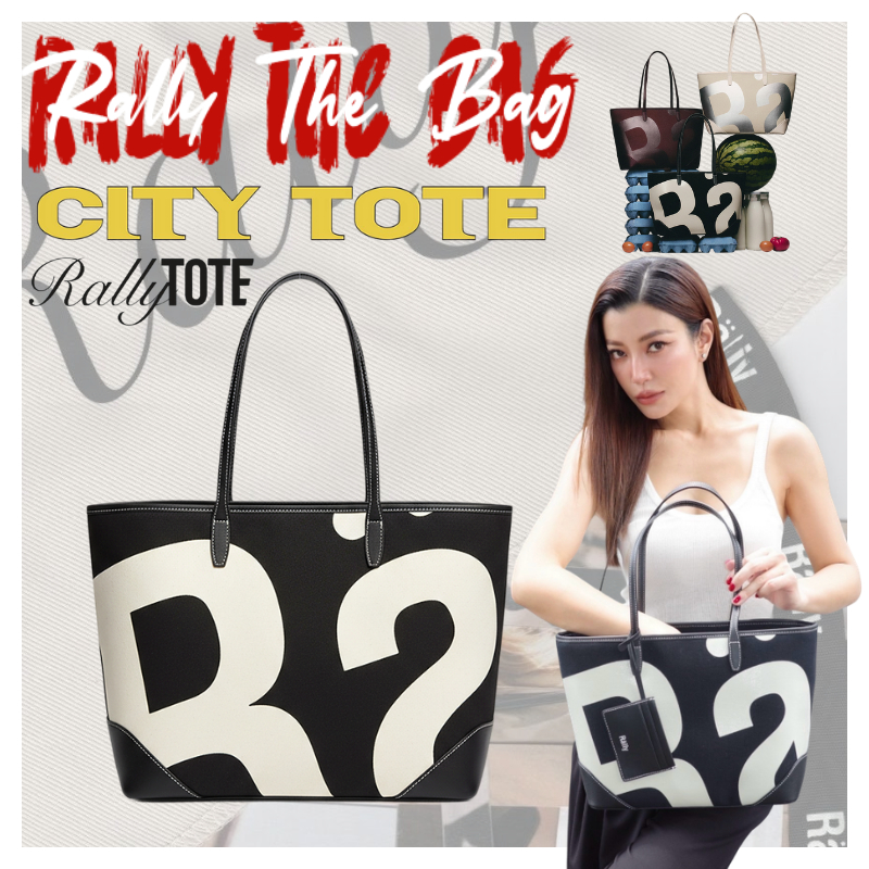 พร้อมส่ง✅แท้ Rälly🚚✨กระเป๋า Rally City Tote Bag x UNO Rally The Bag Rally Movement Tote Bag กระเป๋าถือ สะพายข้ BLACK