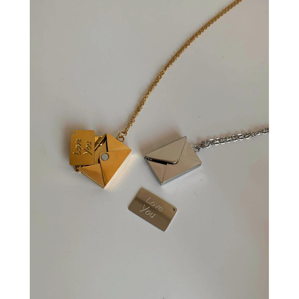 สร้อยสเตนเลสสตีล water-proof กันน้ำกันเหงื่อ HER OBJECTIVE_HER LOVE LETTER NECKLACE