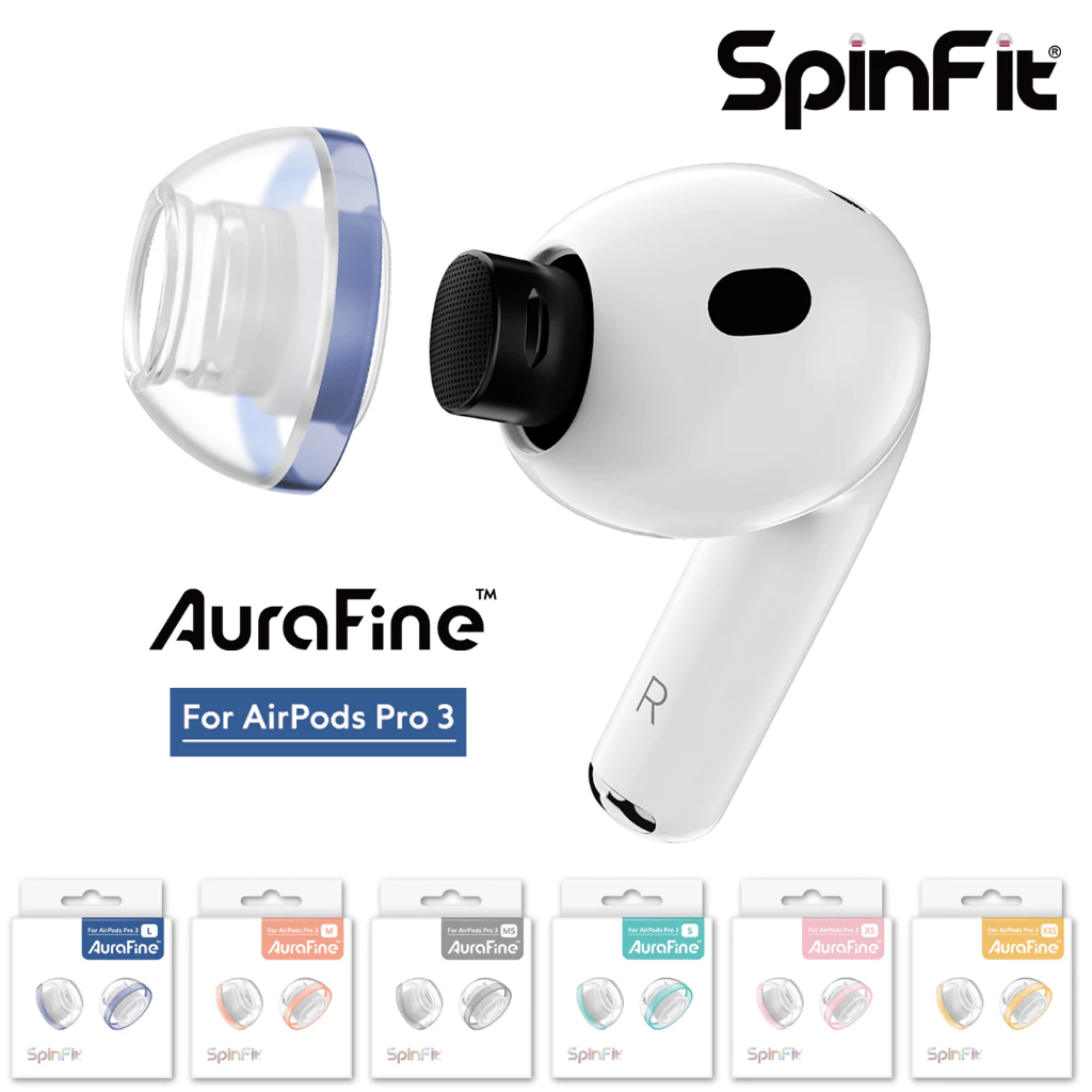 Spinfit AuraFine จุกหูฟัง ซิลิโคน สำหรับ AirPods Pro Gen 3 Silicone Eartips ครบทุก Size