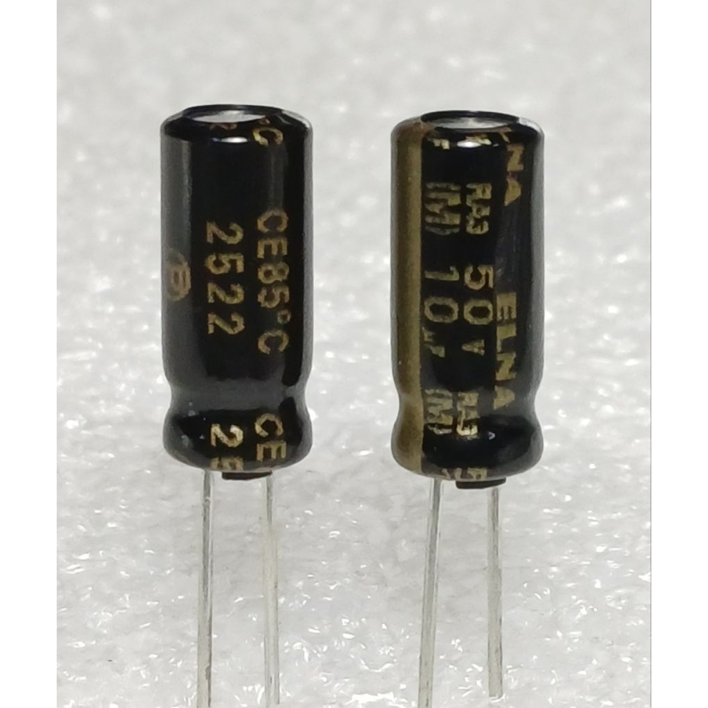 Elna RA3 10uf 50v capacitor ตัวเก็บประจุ คาปาซิเตอร์