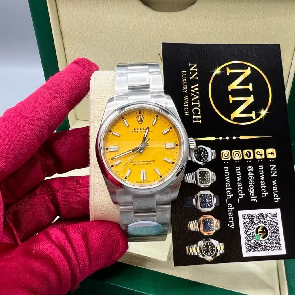 นาฬิกาข้อมือ Op yellow mastard 36mm cc top