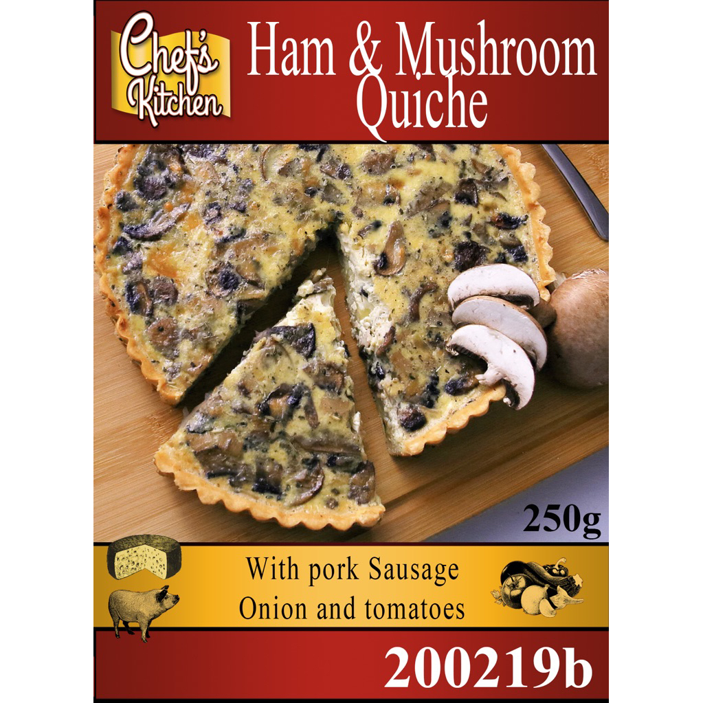 Quiche Ham & Mushroom 250g x2