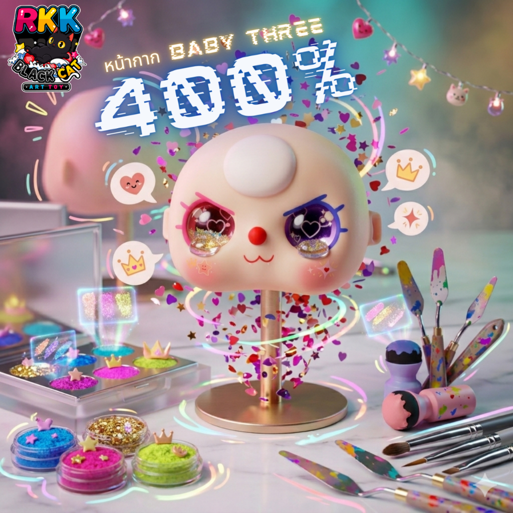 (พร้อมส่งจากไทย)หน้ากาก Baby three 400%