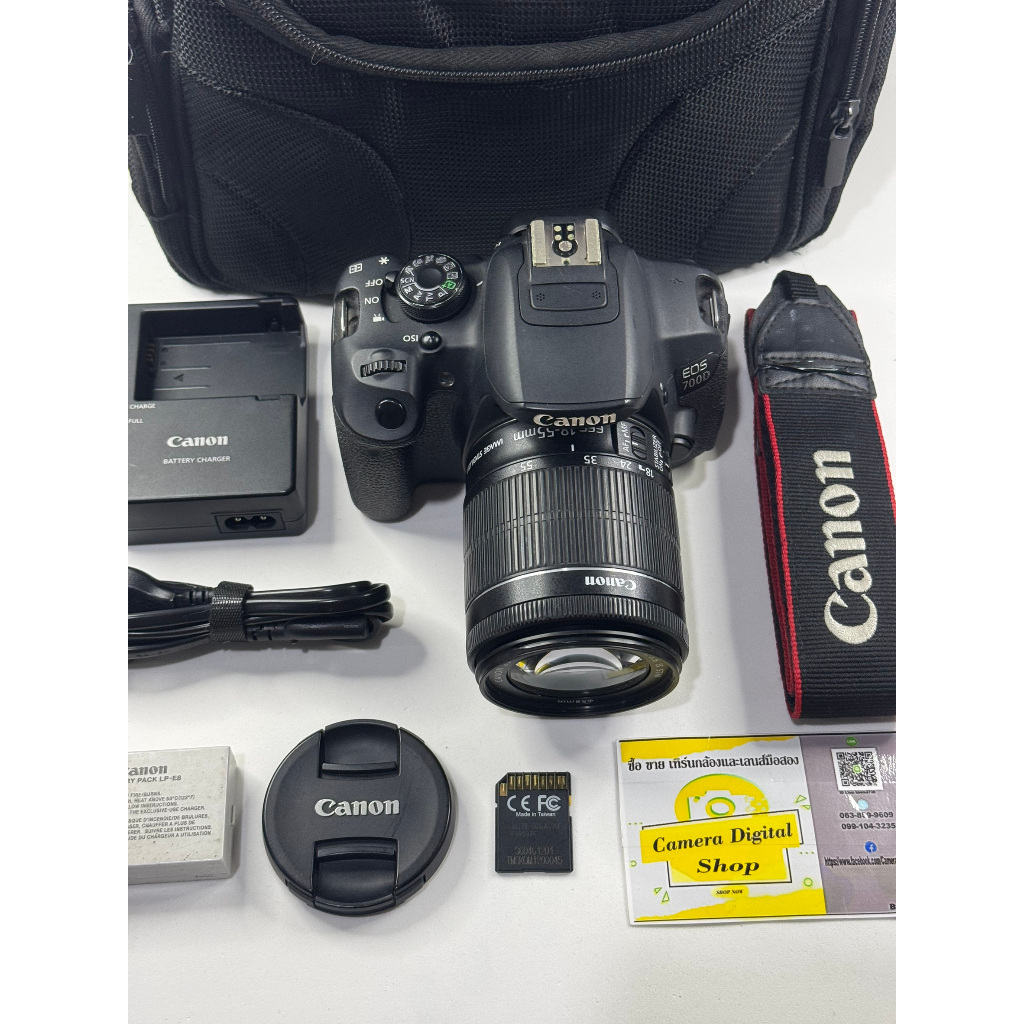 กล้องมือสอง Canon EOS 700D + Lens Canon 18-55mmF3.5-5.6 IS STM ขอบจอดำ