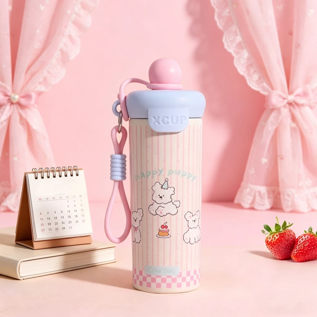 Lumio กระบอกน้ำเก็บความเย็นสแตนเลส 316 ขนาด 600ML ลายการ์ตูน thumbnail 4