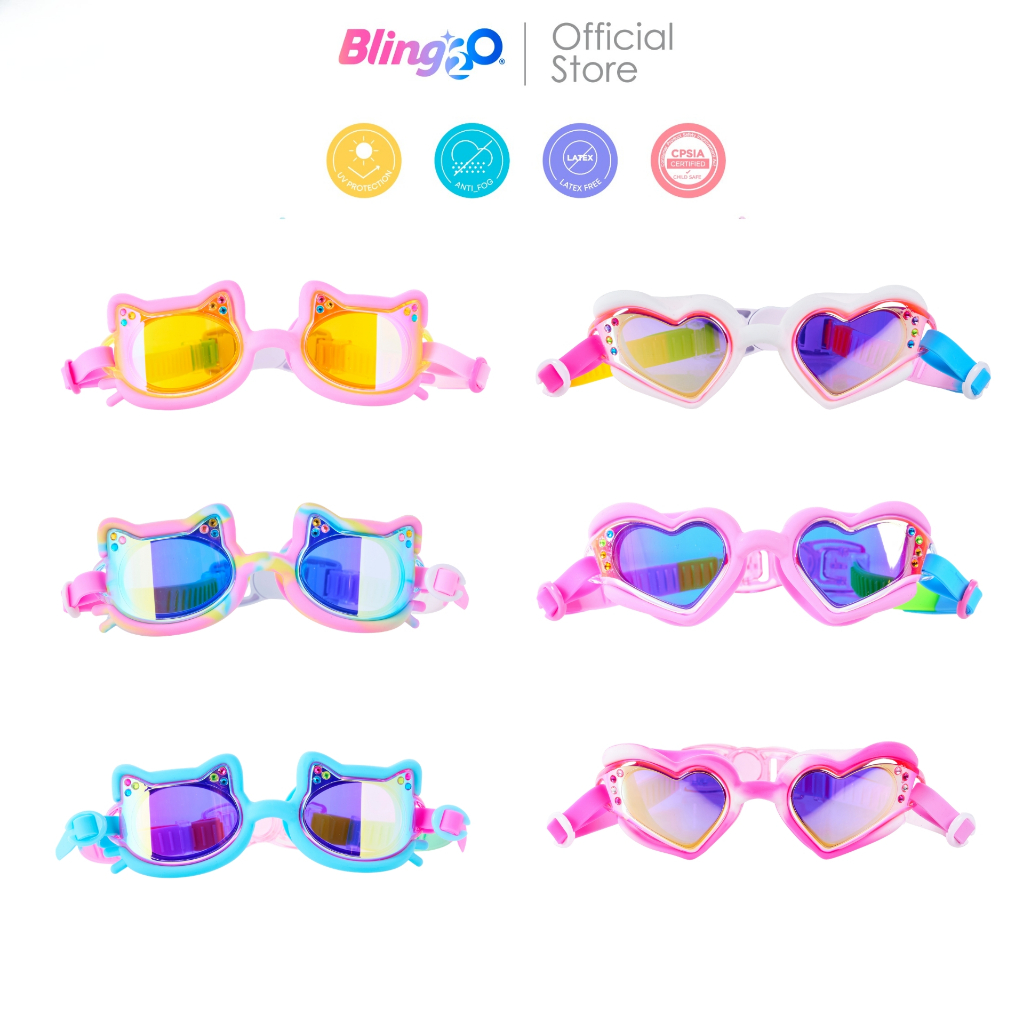 [NEW ARRIVALS] BLING2O แว่นตาว่ายน้ำเด็กผู้หญิง ยอดฮิตจากอเมริกา แว่นว่ายน้ำแฟชั่น ใส่สบาย ของใช้เด็กน่ารัก