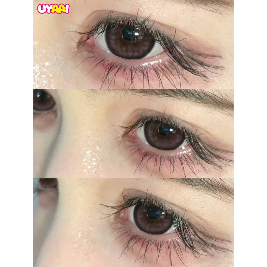 UYAAI x FRESHLADY คอนแทคเลนส์ตาหวาน FOG PEARL series Brown Gray 14.0มม monthly คอนแทคเลนส์