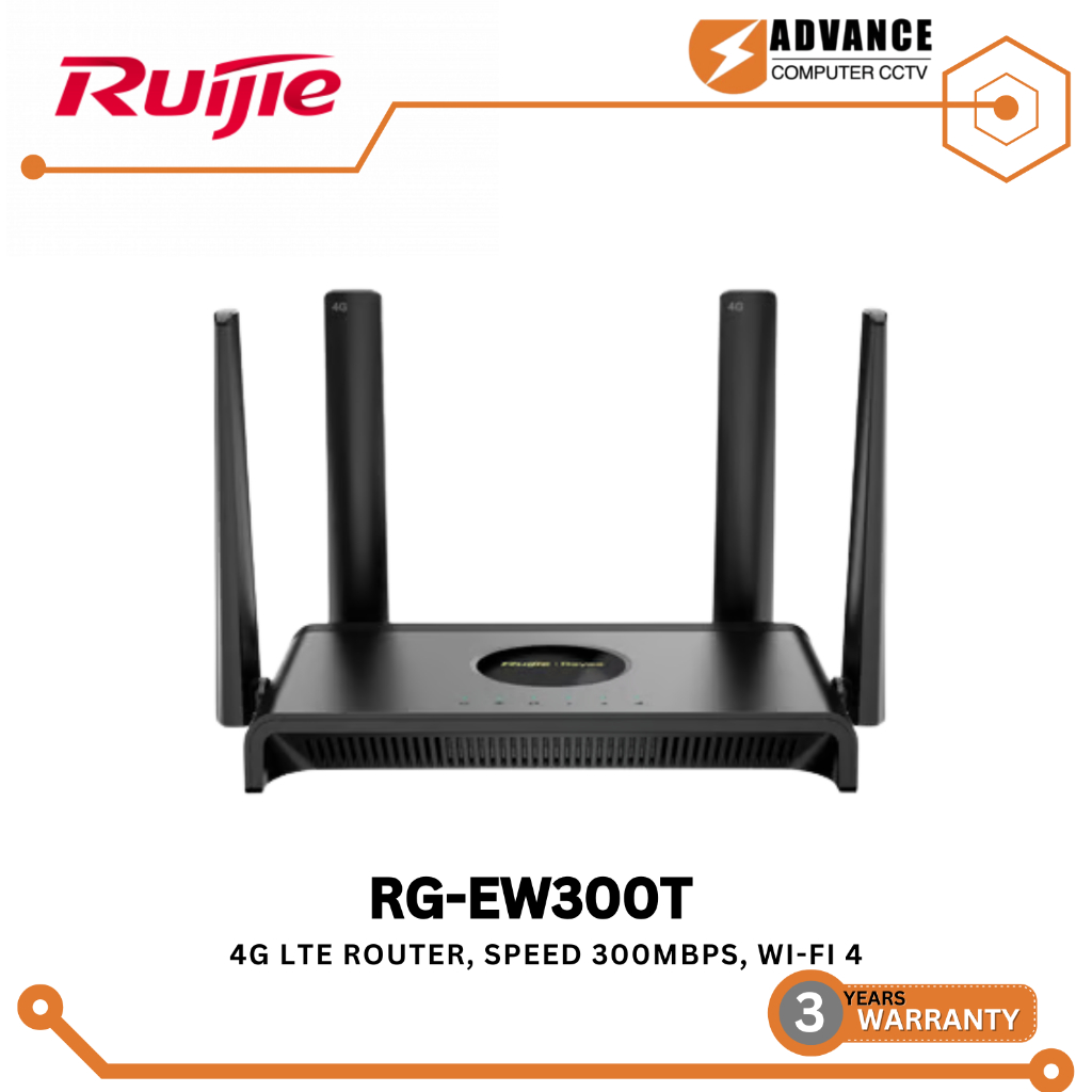 RUIJIE RG-EW300T Ruijie-Reyee EW300T N300 Wireless 4G LTE Router SIM 300Mbps เราเตอร์ เราเตอร์ใส่ซิม