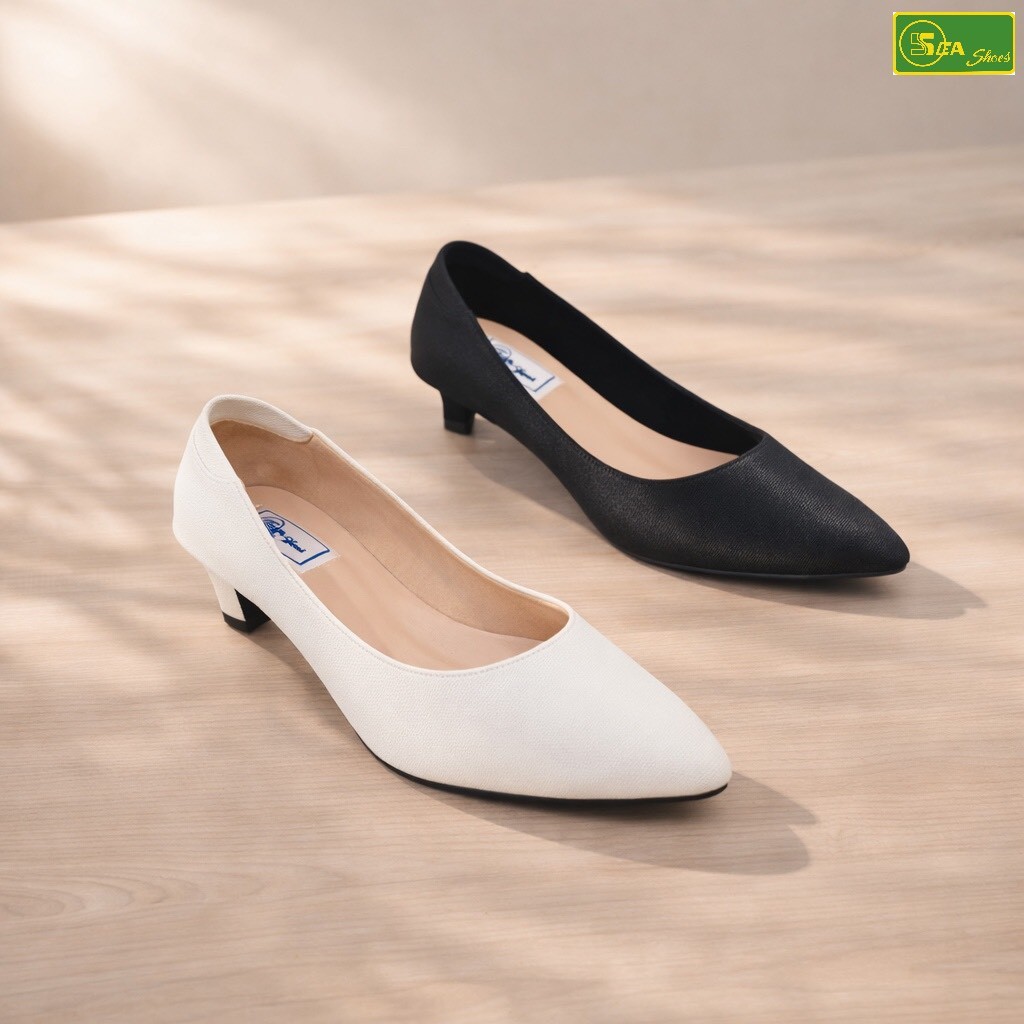SEA Shoes(ซีชูส์) 9656-014 รองเท้าคัทชู ดีไซน์เรียบหรู เดินเที่ยวก็ได้ ใส่ทำงานก็ดี