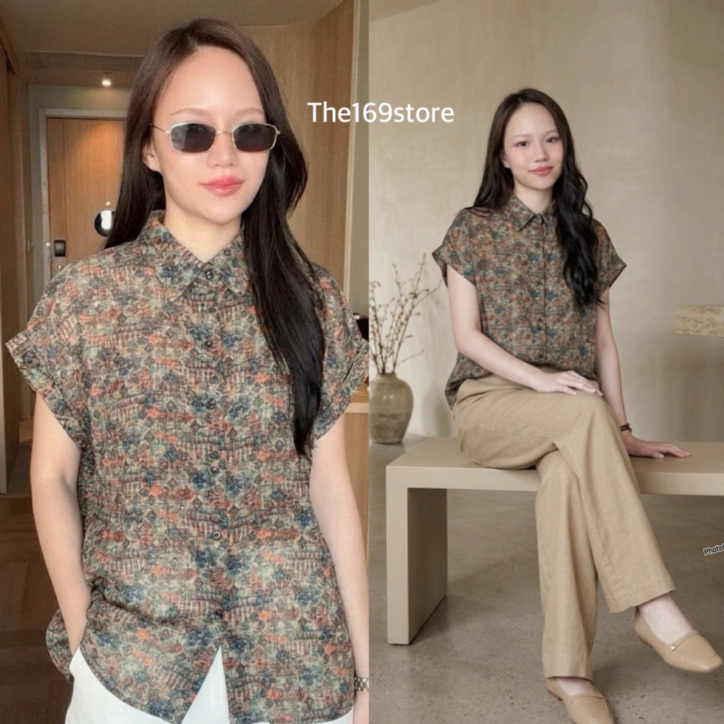 THE21เสื้อเชิ้ตพิมพ์ลายผ้าลินิน ดีไซน์ที่มีเอกลักษณ์ ให้ความรู้สึกสบายและมีสไตล์