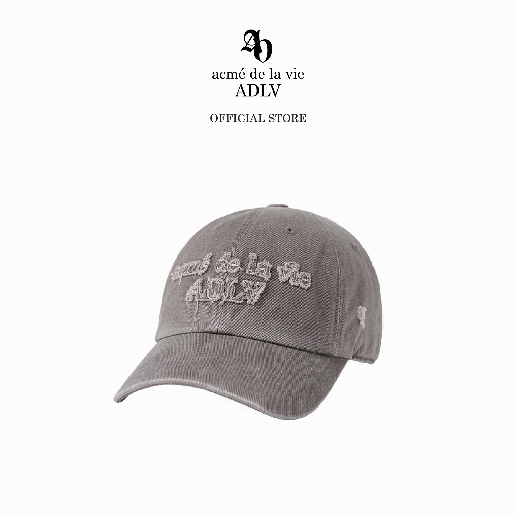 ADLV [acme de la vie] หมวก รุ่น Fabric Logo Applique Ball Cap Grey (50023SLQCAU_S6GYXX)