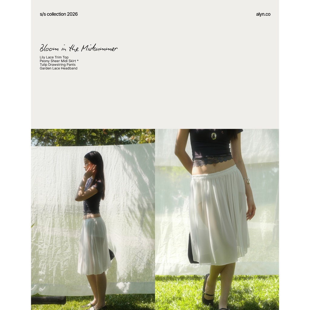 PEONY SHEER MIDI SKIRT___