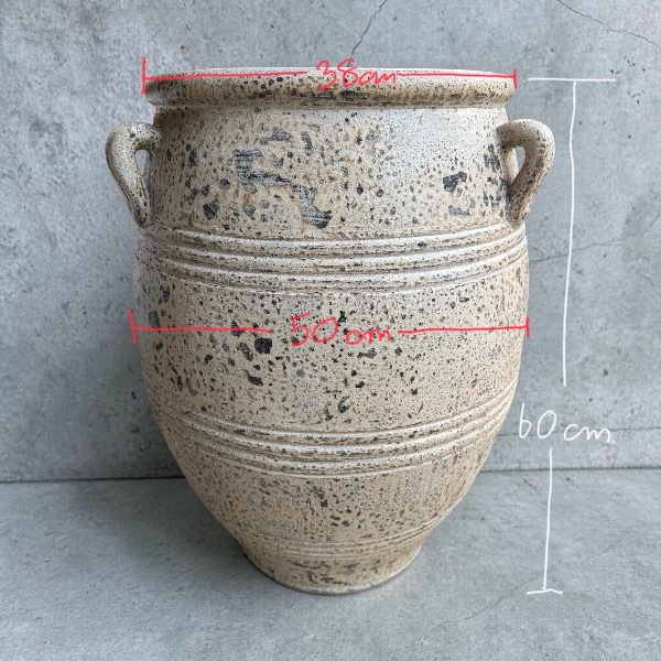 Pot โอ่งดินเผาทรงขวดนม สีวินเทจเก่า ๆ ถ้าใช้เป็นกระถางสั่งให้เจาะรูให้ได้ มีหู 3 หู ขนาด 50 x 60 cm. ราคา ถูกที่สุด ดีลบีเคเค แกลเลอรีภาพที่ 5