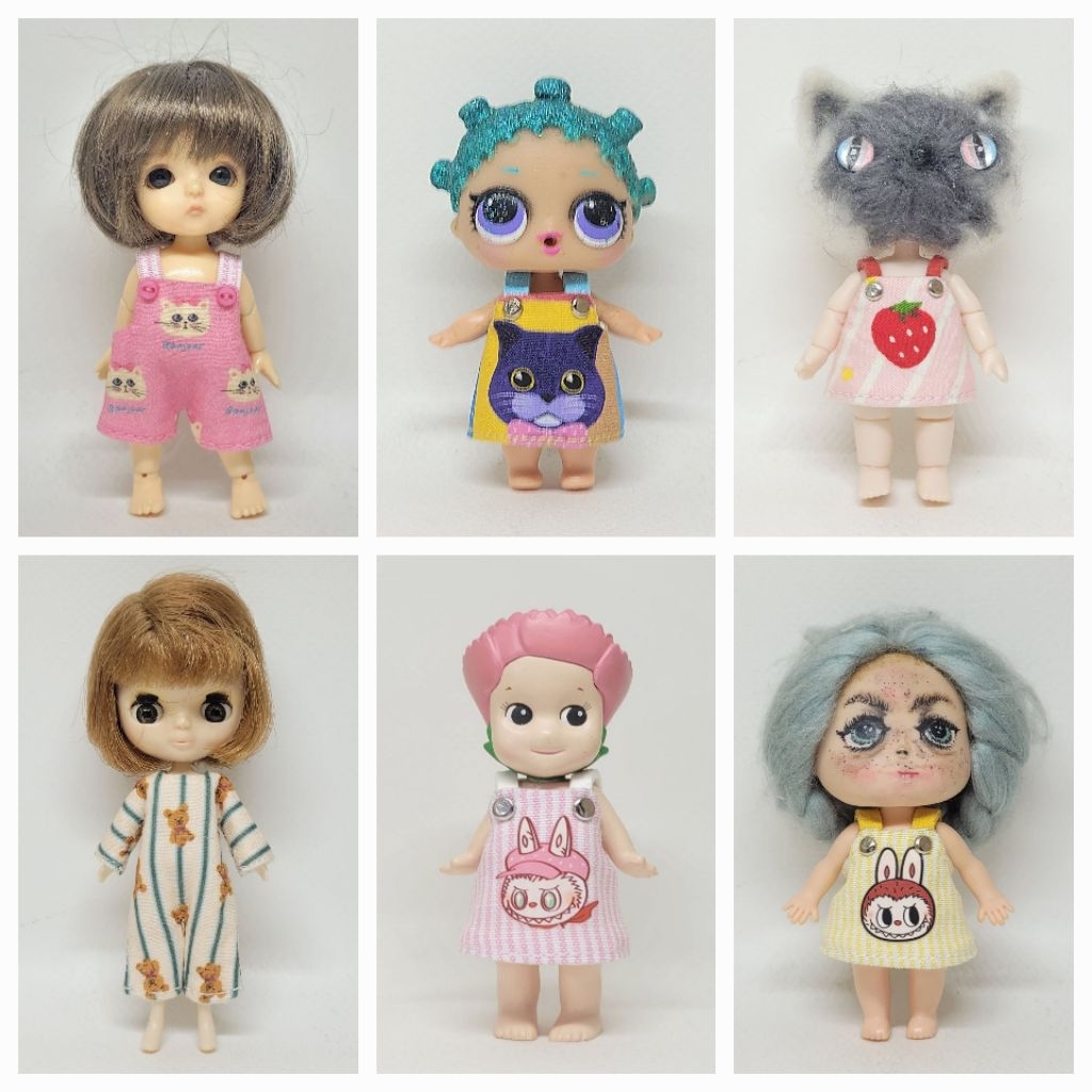 ชุดตุ๊กตา ขนาดเล็ก (เฉพาะชุด) สำหรับตุ๊กตา 10 cm. Sonny Angel, Lati White, D-Dang, LOL, Petite Blythe, mini YMY