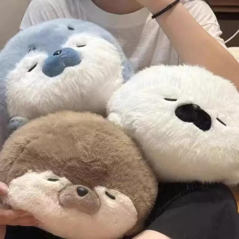 หมอนกอดแมวน้ำ 40 ซม นุ่มฟูสุด คลายเครียด หมอนกอดนอน ตุ๊กตาแมวน้ำ หมอนกอดน่ารักสุด ตุ๊กตาแมวน้ำนอนคว่ำ