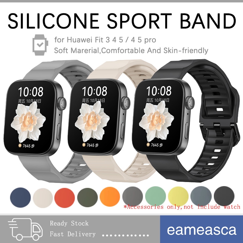 สายซิลิโคนกีฬา for Huawei Watch Fit 5 4 3 / 5 Pro / 4 Pro แถนยางเปลี่ยนอ่อน for Huawei Fit 3