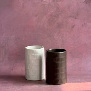 โถสำหรับใส่ช้อนส้อม ใส่ปากกาเครื่องเขียน โถ โหล กระบอกเซรามิค Kitchen Utensil Holder Cereamic - AT1CERAMIC