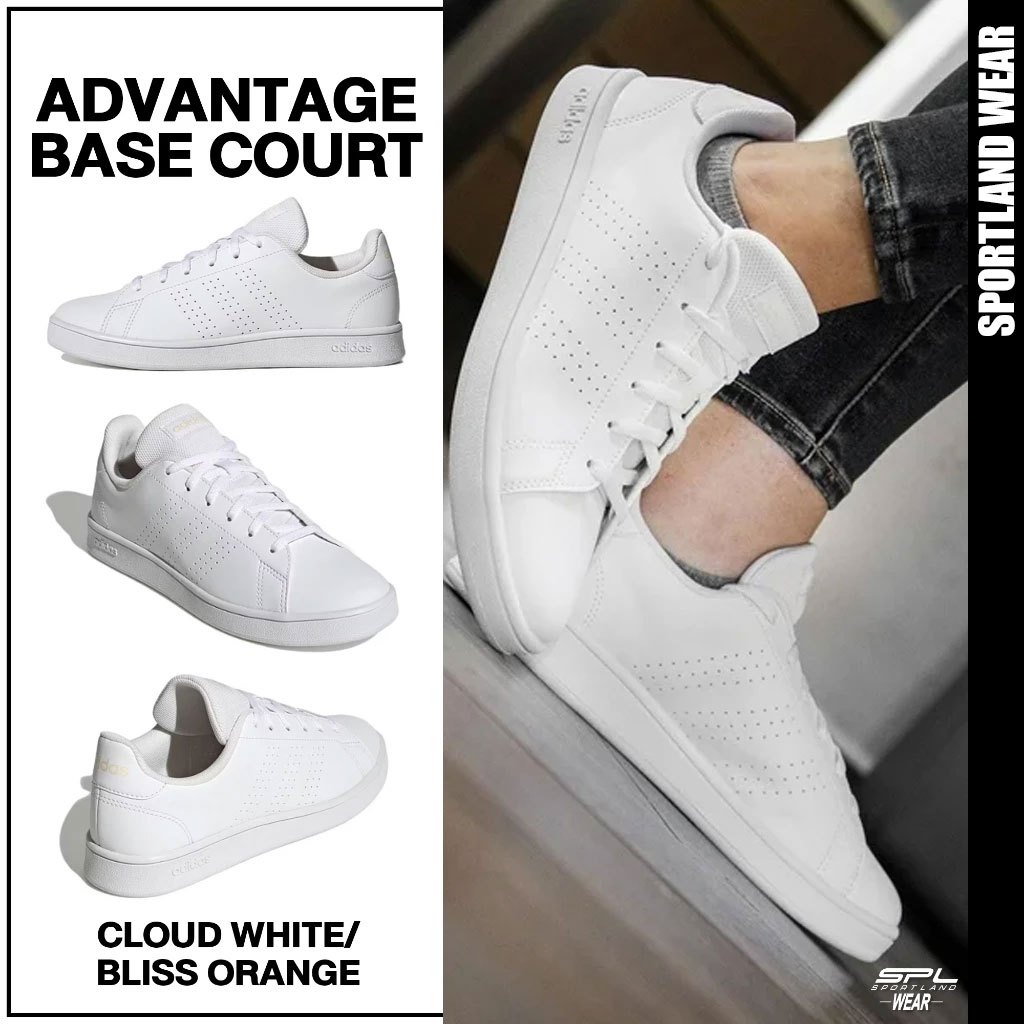 Adidas อาดิดาส รองเท้าผ้าใบ รองเท้าสีขาว W Advantage Base Court GW7105 (2100)