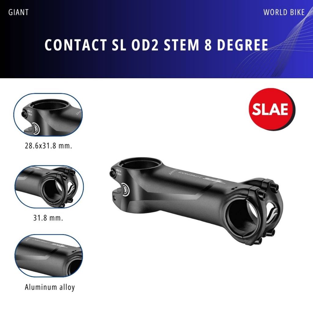 คอแฮนด์จักรยาน Giant รุ่น Contact SL OD2 31.8mm  +/- 8 องศา