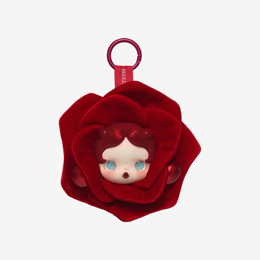 พร้อมส่งในไทย พวงกุญแจกระเป๋าแอร์พอต SKULLPANDA Petals in Four Acts Series Earphone Bag กุหลาบแดงๆๆ ราคา ถูกที่สุด ดีลบีเคเค