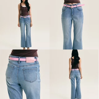 CHUUCHOP - (XS-6XL) Nova Bootcut การเกงยีนส์ทรงบูทคัท ขาม้า ผ้ายืดหยุ่นใส่สบาย (C8563)