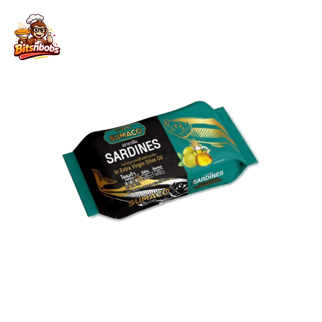 🐟Sumaco Sardines in Extra Virgin Olive Oil 125g - ซูมาโก ในน้ำมันมะกอกธรรมชาติ 125กรัม🐟