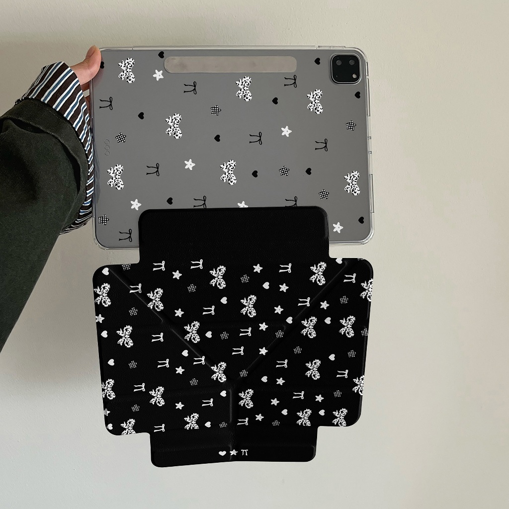 ส่งใน 24 ชม เคส iPad พับแบบ Y Air8 Gen11 Air13 ที่ใส่ปากกา โบว์ผีเสื้อรูปหัวใจ เคส iPad Air6 Gen10