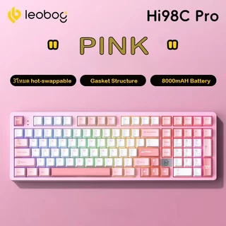 LEOBOG Hi98pro keyboard thai คีย์บอร์ดกลไกภาษาไทย คีย์บอร์ดคัสตอม 98 คีย์ 3 โหมด รองรับ macOS และ Windows