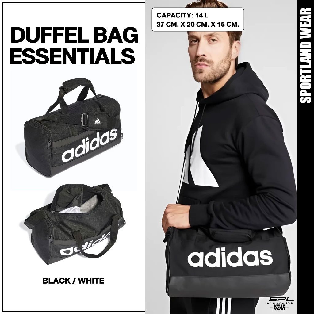 Adidas Collection อาดิดาส กระเป๋ากีฬา กระเป๋าดัฟเฟิล ขนาดเล็ก Duffel Bag Essentials Logo #XS GN1925 