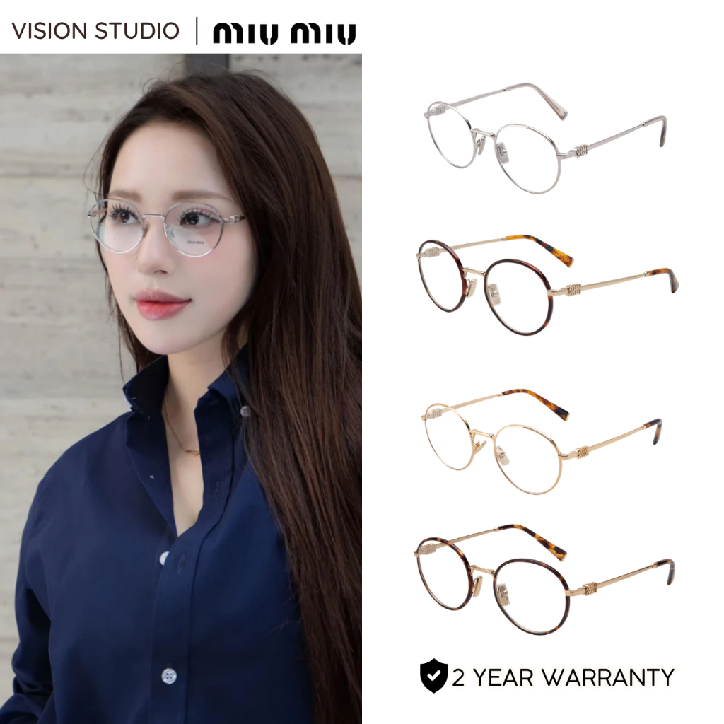 👓แว่นสายตา MIU MIU รุ่น MU52XV รวมทุกสี ใหม่ ของแท้100% รับประกัน 2 ปีเต็ม พร้อมอุปกรณ์ครบ