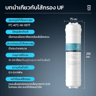 ชุดไส้กรองเครื่องกรองน้ำระบบ UF ระดับ 5 ขนาด 10 นิ้ว ใช้งานทั่วไป กรองละเอียด 0.01 ไมครอน สามารถดื่มได้โดยตรง รวม 5 ชิ้น