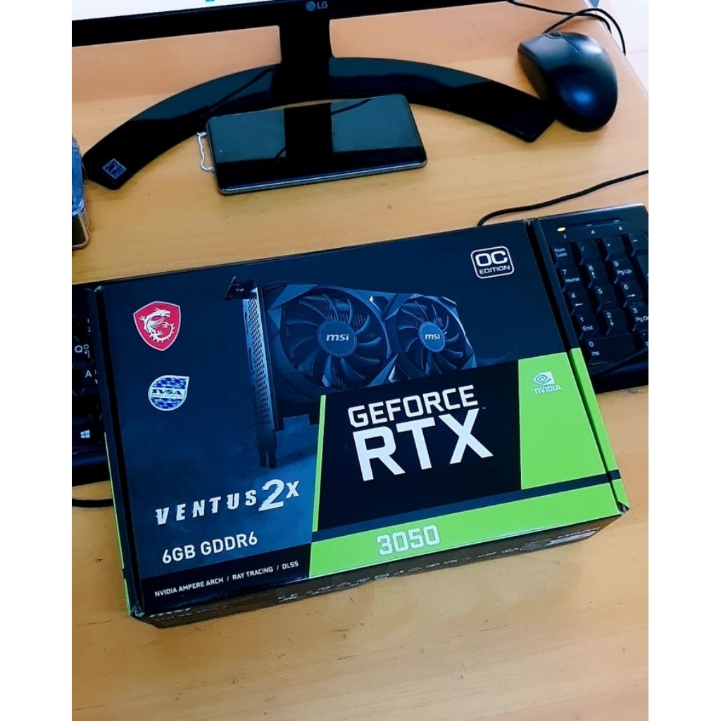MSI RTX 3050 VENTUS 2X 6GB. GDDR6. มือสองประกันเหลือ2ปี สภาพ99.99% การ์ดจอเย็นเจี๊ยบดีเหมือนใหม่😊
