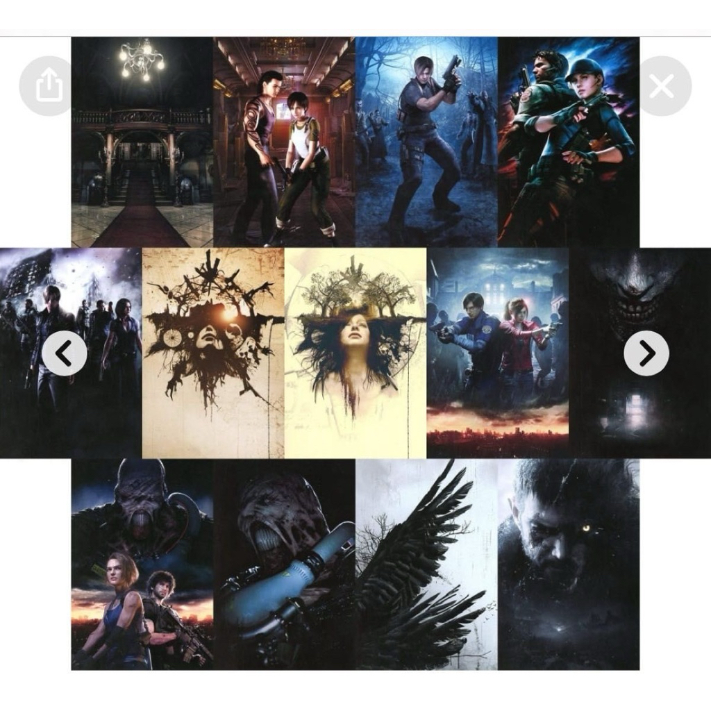 (พร้อมส่ง )(แท้ ) Resident Evil Postcard 25th Aniversary Limited Japan