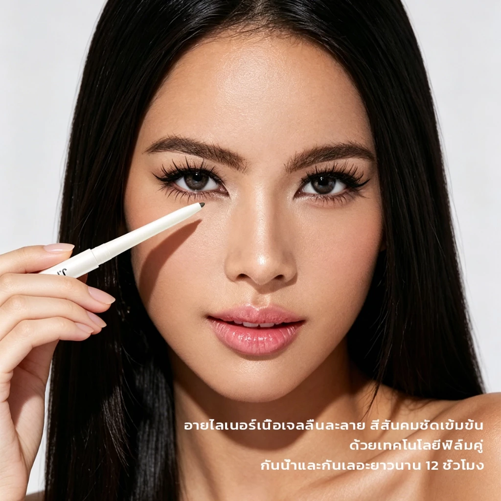 【ซื้อ 1 แถม 1】JMCY อายไลเนอร์ ดินสอเจล เส้นบาง ติดทนนาน อาย ไลเนอร์เจล กันน้ำ กันเลอะ เนื้อเนียนนุ่ม เหมาะสำหรับมือใหม่ thumbnail 4
