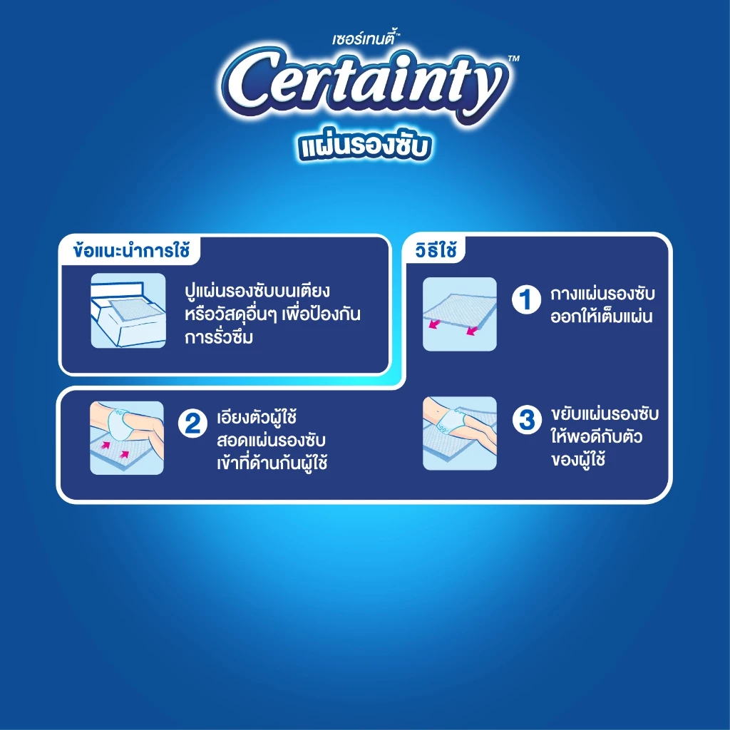 Certainty Bed Sheet เซอร์เทนตี้ แผ่นรองซับ JPL-XL 30ชิ้น thumbnail 6