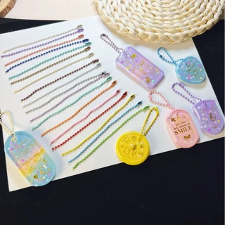 100เส้น โซ่ไข่ปลา พวงกุญแจ สีเงิน,เหลืองดำ ยาว 12ซม. (50เส้น/ถุง)โซ่ไข่ปลา โซ่พวงกุญแจ สีเงิน ยาว12cm