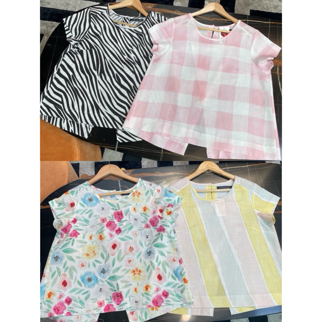 M3เสื้อคอกลมแขนสั้นผ่าหลังผ้าลินินSILKอก38/40/42/44