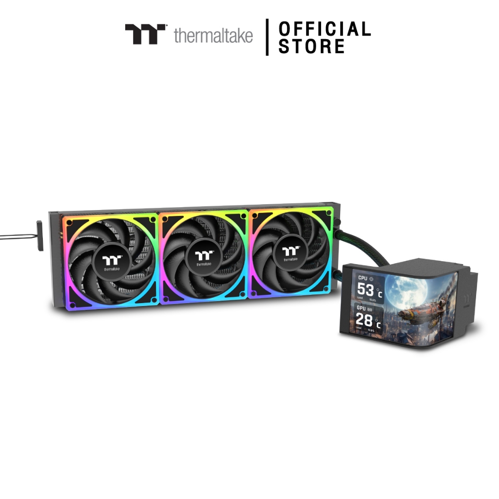 THERMALTAKE MAGCURVE 360 ULTRA ARGB SYNC AIO LIQUID COOLER : CL-W453-PL12SW-A