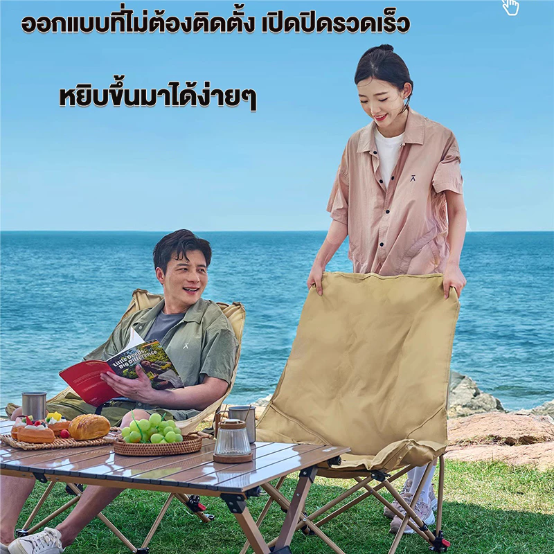 WTHB เก้าอี้แคมป์ปิ้ง  เพิ่มผ้าฝ้าย พนักพิงสูง เก้าอี้สนาม เก้าอี้สนามพับได้ ปิคนิค รับน้ำหนัก 300KG thumbnail 9