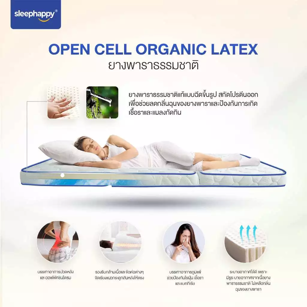 SleepHappy ที่นอน 3 พับ อเนกประสงค์ thumbnail 7