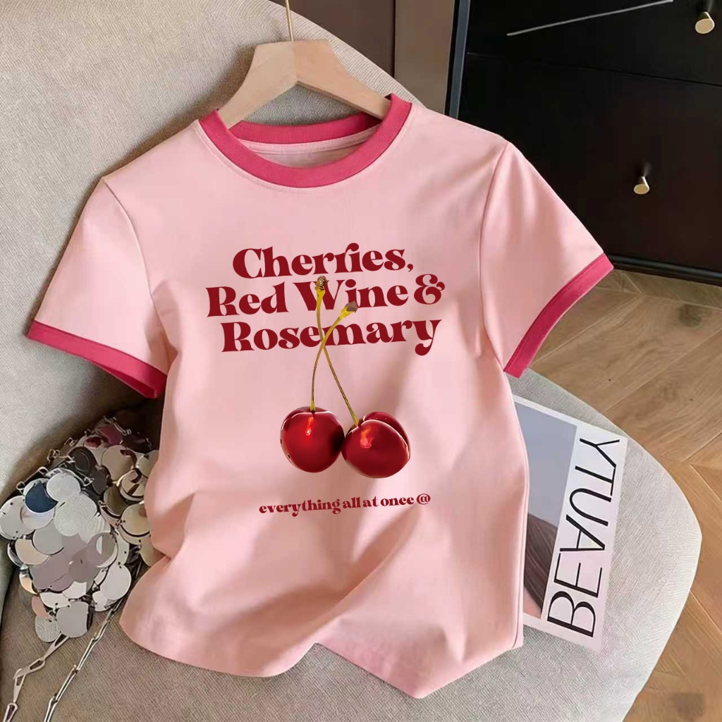 เสื้อยืดสไตล์เกาหลี เรียบง่าย สบายๆ ดูอ่อนเยาว์ สำหรับสาวๆ ไซส์ใหญ่ มีไซส์ M ถึง 3XL เนื้อผ้าโปร่งสบาย ระบายอากาศได้ดี ท