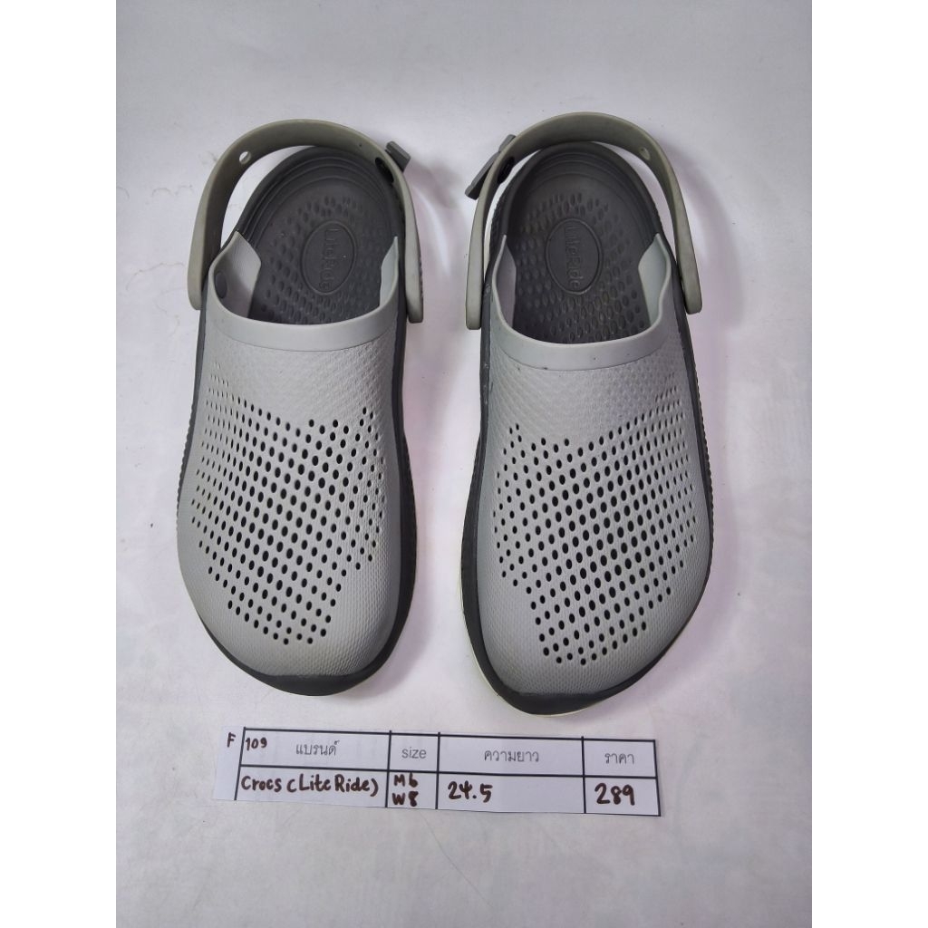 🔵109🔵➡️Crocs มือ2ของแท้✅️✅️ Sz.39m8/w10 ยาว 26.0 cm. สวย สภาพดี ตำหนิการใช้งานตามภาพ -289-