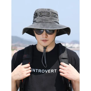 หมวกบักเก็ต สไตล์ญี่ปุ่น ตะวันตก คาวบอย สําหรับตกปลา เดินป่า ตั้งแคมป์(มี7สี)KK