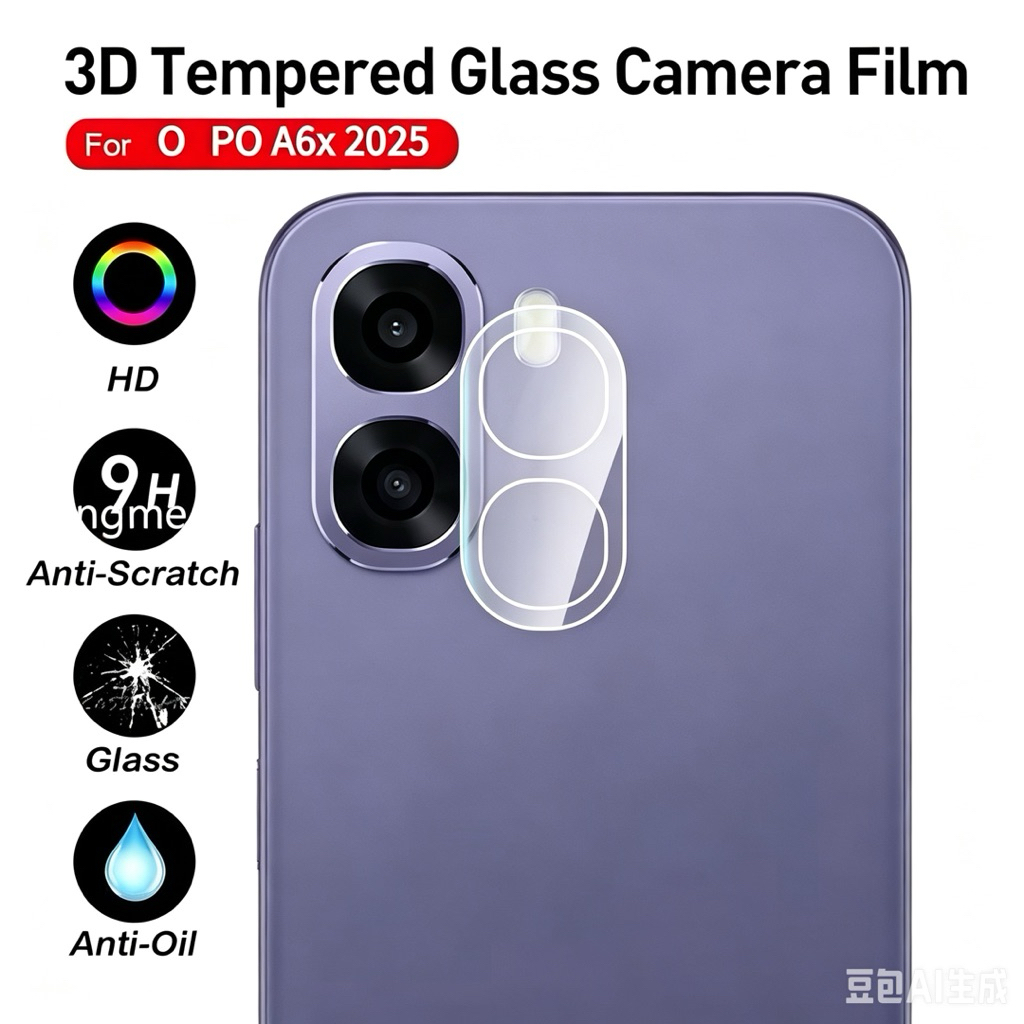 ส่งจากไทย ฟิล์มกล้อง สำหรับ Oppo A6pro/A6S/A6X/A6Tเลนส์กล้อง กระจกนิรภัยใสแบบโปร่งสำหรับเลนส์กล้อง3Dฝาครอบกระจกนิรภัยใส