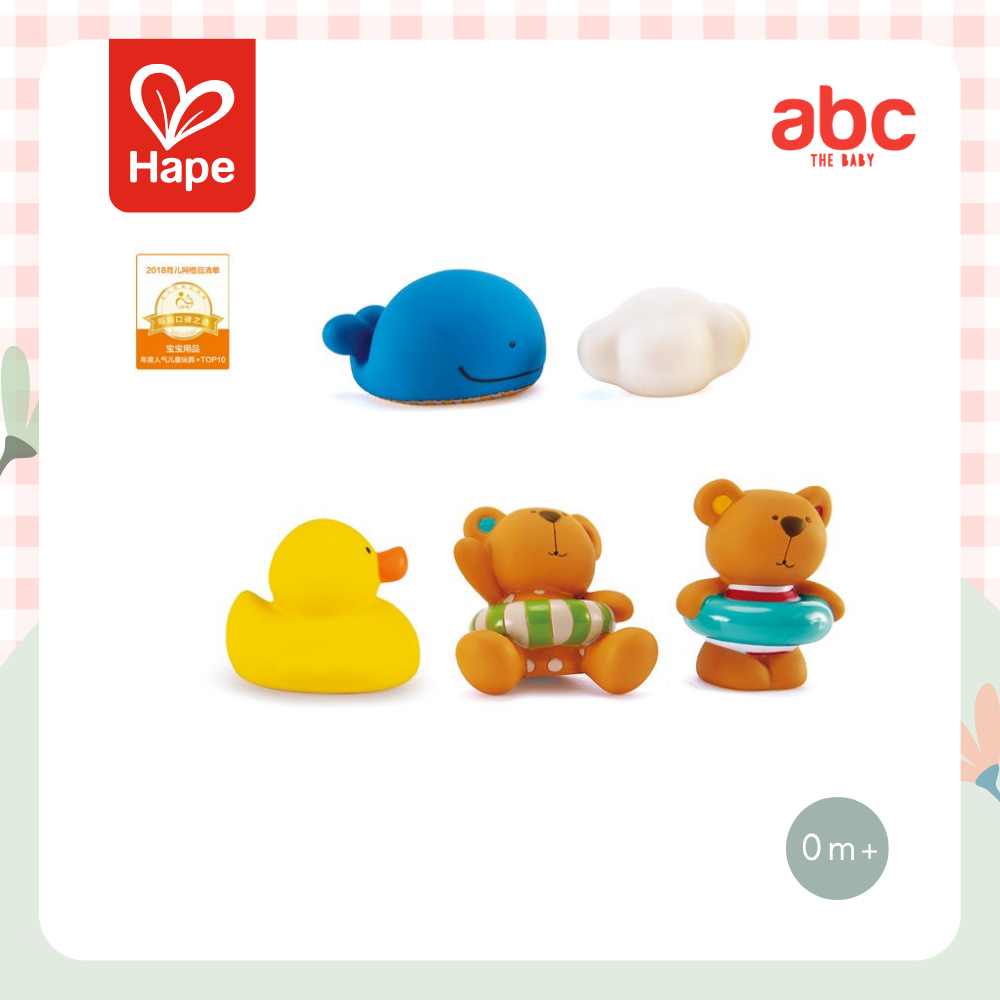 Hape ของเล่นน้ำ แก๊งคุณหมีพ่นน้ำ Teddy And Friends Bath Squirts ของเล่นเสริมพัฒนาการ 0 เดือน ขึ้นไป