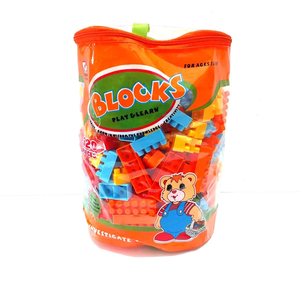 ตัวต่อ สีสด 320 ชิ้น กว้าง 3 ซม. BLOCKS 320 PIECES บล๊อคต่อ ของเล่น ตรงปก พร้อมส่ง จากไทย 3805