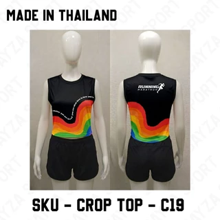 BAYZA เสื้อวิ่งแบบครึ่งตัวผู้หญิง สำหรับวิ่ง เสื้อวิ่ง มาราธอน เนื้อผ้า Airforw แบบ C19