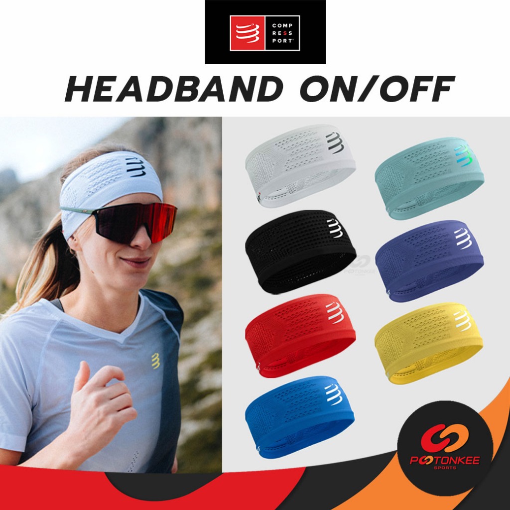 Compressport Headband On/Off ผ้าคาดศรีษะ กันเหงื่อ เบา สบาย ขยายตามรูปศรีษะ