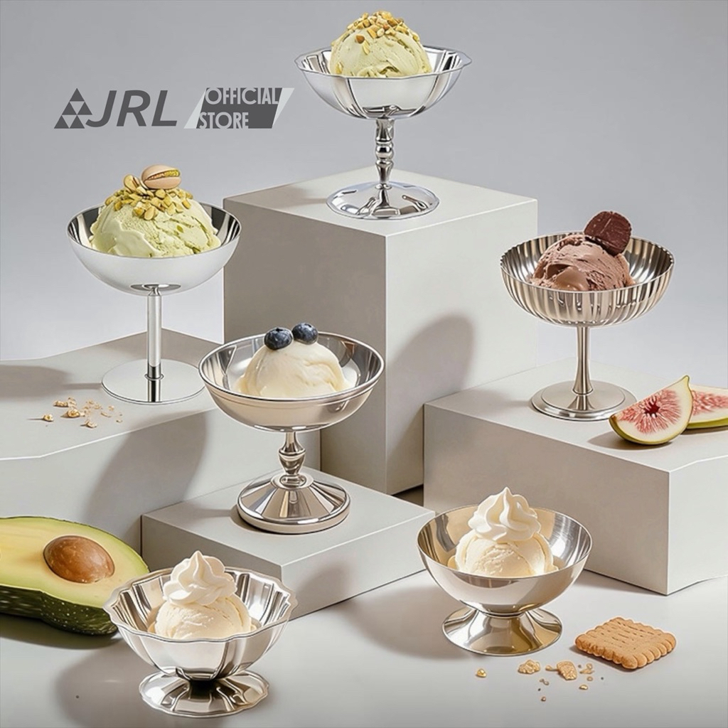 (SS304) JRL Stainless Steel Ice Cream Cup ถ้วยไอติม สแตนเลสแท้ ขนาดถ้วย 10 ซม
