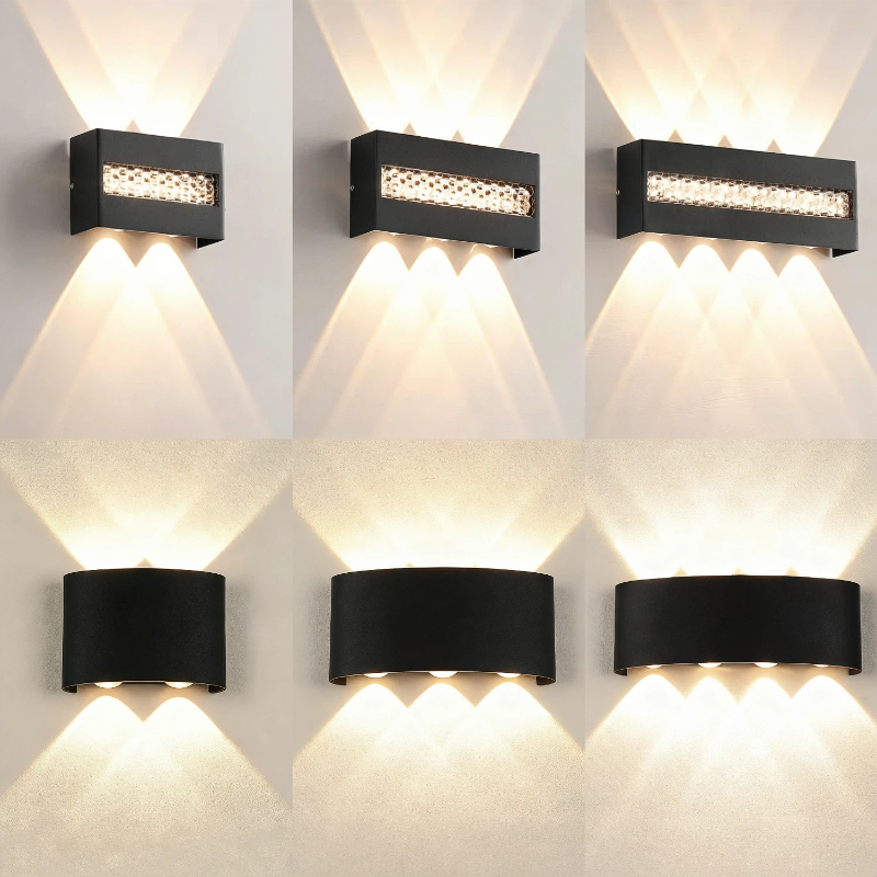 โคมไฟผนัง LED ผนังไฟอลูมิเนียมกันน้ำ IP65 ในร่ม / กลางแจ้งที่ทันสมัยง่ายสำหรับสวน Gate Yard ระเบียงลานห้องนอน
